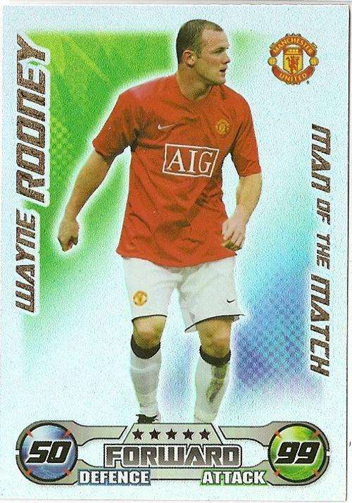 TOPPS MATCH ATTAX 08/09 - WAYNE ROONEY `M/MATCH` TRADING CARD