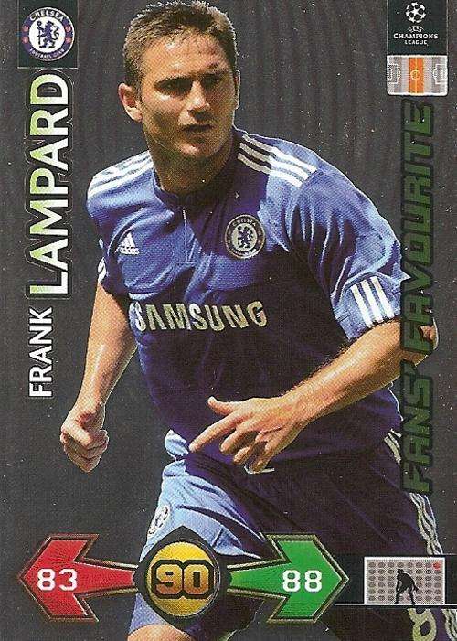 FRANK LAMPARD - PANINI `CHAMPIONS LEAGUE SUPER STRIKES 2009/10` - FOIL `FAN FAVOURITE` TRADING CARD