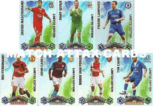 MATCH ATTAX 09/10 - COMPLETE SET OF ALL 7 L/EDITION