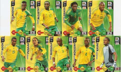 FIFA 2010 ADRENALYN XL - SOUTH AFRICA COMPLETE BASE TEAM 9 CARDS