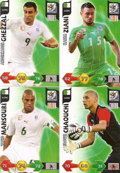 FIFA 2010 ADRENALYN XL - ALGERIA COMPLETE BASE TEAM OF 4