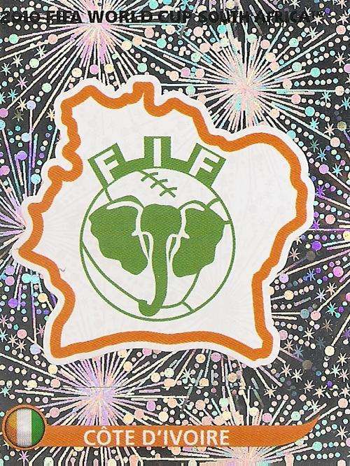 PANINI WORLD CUP 2010 STICKERS - IVORY COAST EMBLEM STICKER No 525