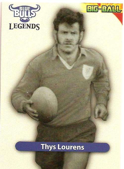 2010 BIG BALL RUGBY COLLECTION - THYS LOURENS LEGEND CARD (BB45)