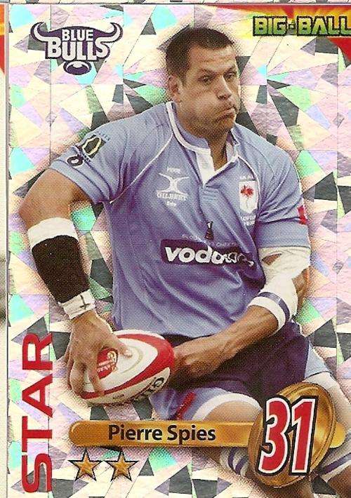 2010 BIG BALL RUGBY COLLECTION - PIERRE SPIES STAR PLAYER (BB29)