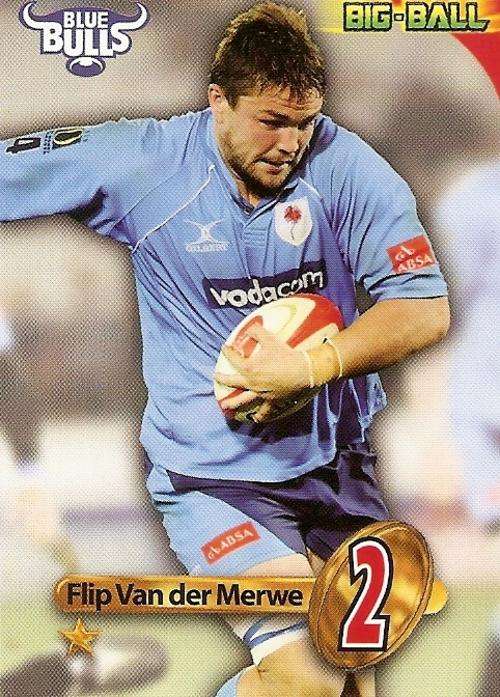 BIG BALL 2010 RUGBY COLLECTION - FLIP VAN DER MERWE BASE CARD BB12