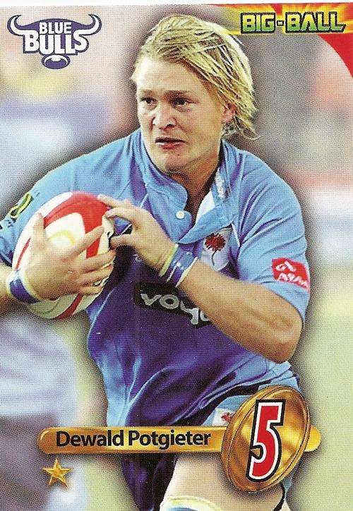 BIG BALL 2010 RUGBY COLLECTION - DEWALD POTGIETER  BASE CARD BB10