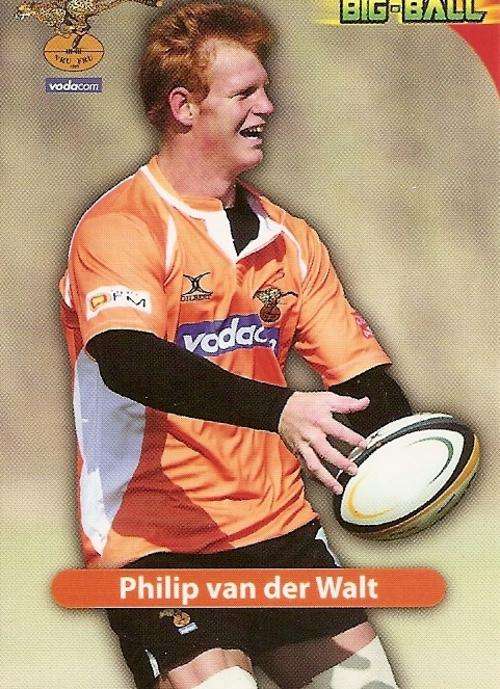 BIG BALL 2010 RUGBY COLLECTION - PHILLIP VAN DER WALT BASE CARD CH26