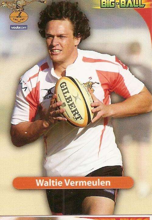 BIG BALL 2010 RUGBY COLLECTION - WALTIE VERMEULEN BASE CARD CH35