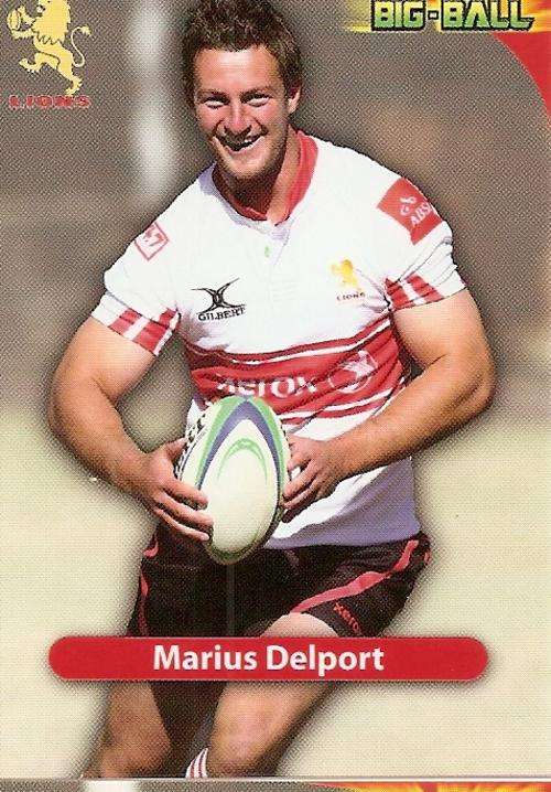 BIG BALL 2010 RUGBY COLLECTION - MARIUS DELPORT BASE CARD GL28