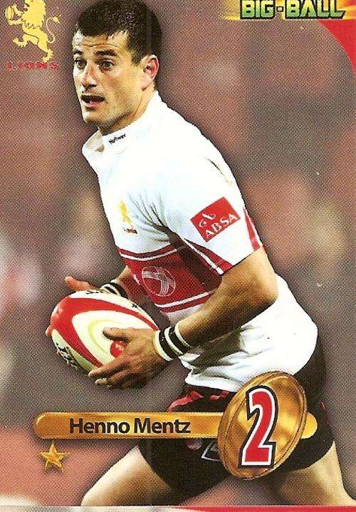 BIG BALL 2010 RUGBY COLLECTION - HENNO MENTZ BASE CARD GL16