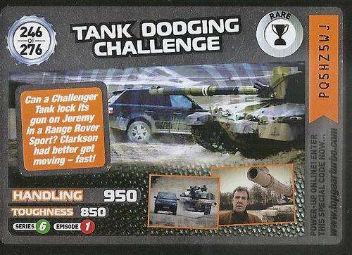 TOP GEAR TURBO CHALLENGE - TANK DODGING CHALLENGE (246) RARE CARD