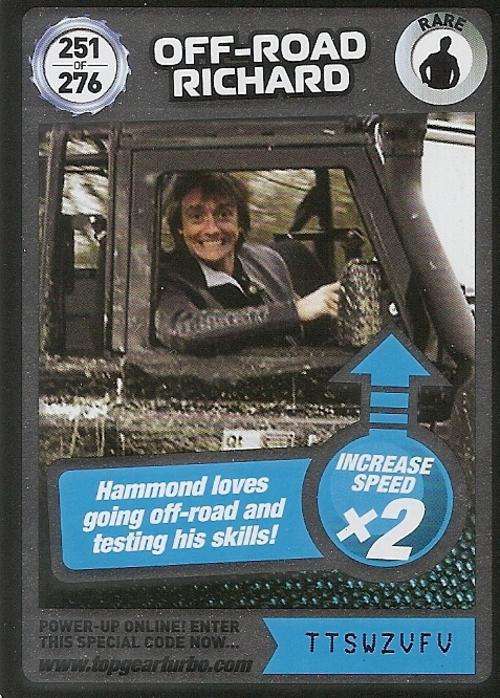 TOP GEAR TURBO CHALLENGE - OFF ROAD RICHARD (251) RARE CARD