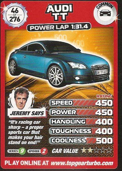 TOP GEAR TURBO CHALLENGE - COMMON CAR 46 CARD