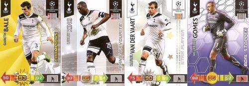 CHAMPIONS LEAGUE 2010/11 UPDATES - TOTTENHAM HOTSPURS "INSERT SET - WITH CHAMPION CARD
