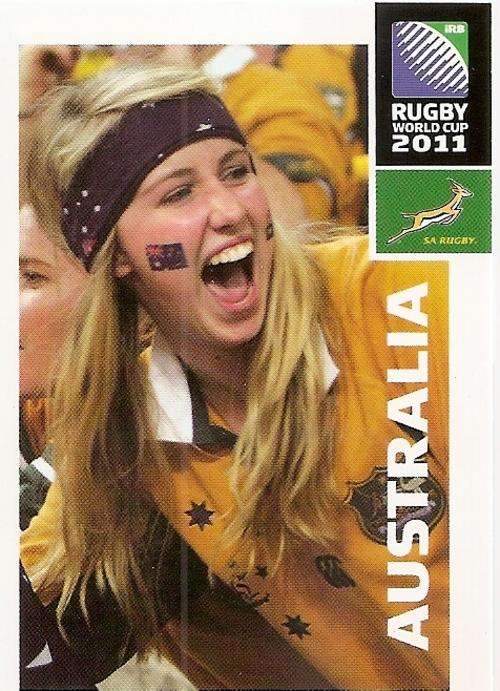 2011 RUGBY WORLD CUP COLLECTION - AUSTRALIA FANS CARD 32