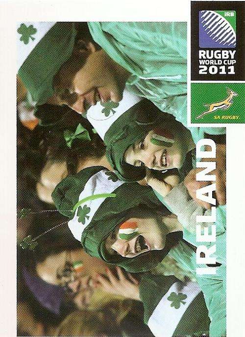 2011 RUGBY WORLD CUP COLLECTION - IRELAND FANS CARD 38