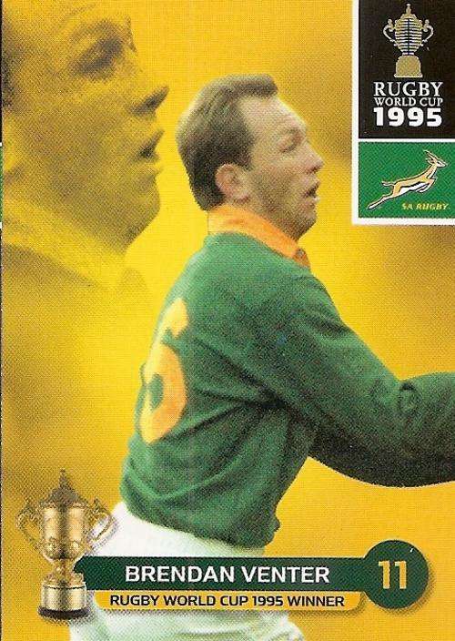 2011 RUGBY WORLD CUP COLLECTION -  BRENDAN VENTER 181 BASE CARD