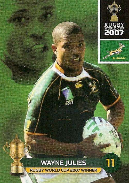 2011 RUGBY WORLD CUP COLLECTION -  WAYNE JULIES BASE CARD 156