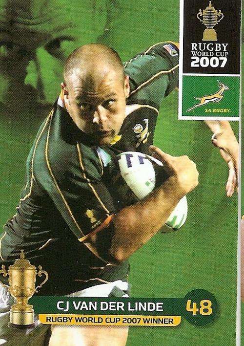 2011 RUGBY WORLD CUP COLLECTION -  CJ VAN DER LINDE BASE CARD 137