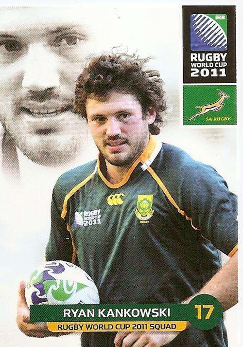 2011 RUGBY WORLD CUP COLLECTION -  RYAN KANKOWSKI 96 BASE CARD