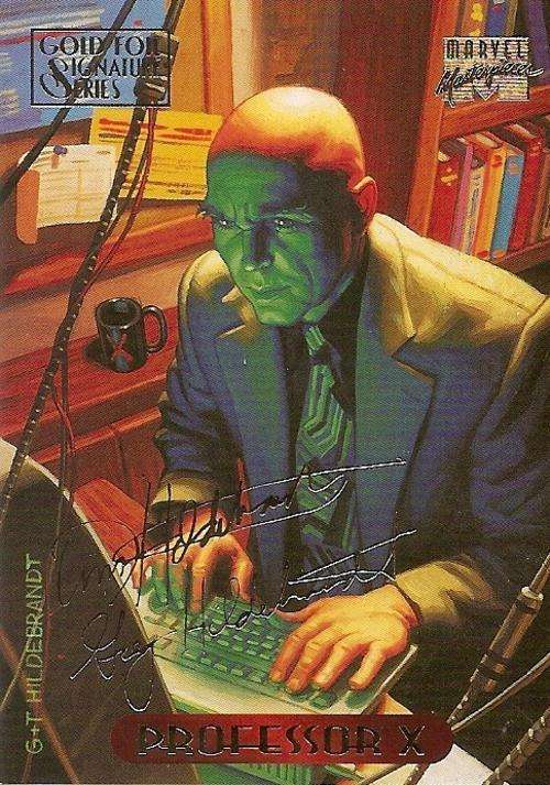 MARVEL MASTERPIECES 94 - PROFESSOR X "GOLD SIGNATURE" SERIES CARD 90