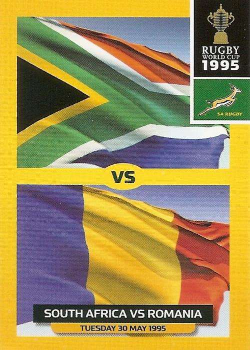 2011 RUGBY WORLD CUP COLLECTION -  1995 WC GAME SCORE BASE CARD 160