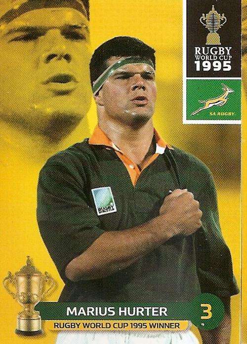 2011 RUGBY WORLD CUP COLLECTION -  MARIUS HURTER BASE CARD 198