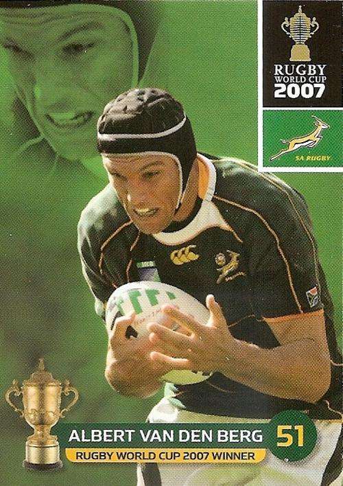2011 RUGBY WORLD CUP COLLECTION -  ALBERT VAN DEN BERG BASE CARD 128