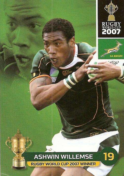 2011 RUGBY WORLD CUP COLLECTION - ASHWIN WILLEMSE  BASE CARD 130