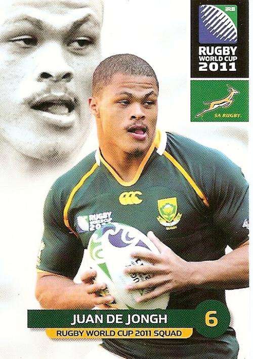2011 RUGBY WORLD CUP COLLECTION -  JUAN DE JONGH BASE CARD 84