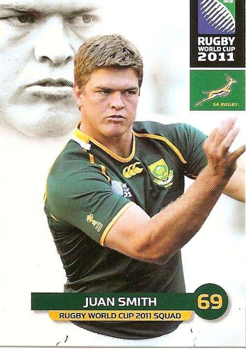 2011 RUGBY WORLD CUP COLLECTION -  JUAN SMITH BASE CARD 85