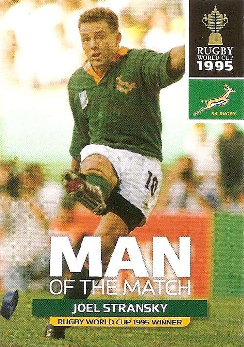 2011 RUGBY WORLD CUP COLLECTION - JOEL STRANSKY "MAN of the MATCH"  CARD 168