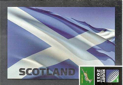 2011 RUGBY WORLD CUP COLLECTION - SCOTLAND "RARE" FLAG FOIL CARD 26