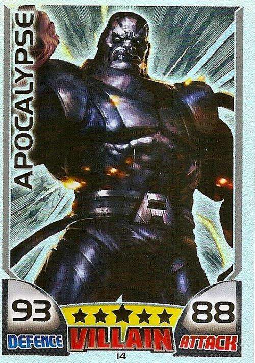 TOPPS HERO ATTAX - MARVEL UNIVERSE - APOCALYPSE "RAINBOW FOIL" CARD 14