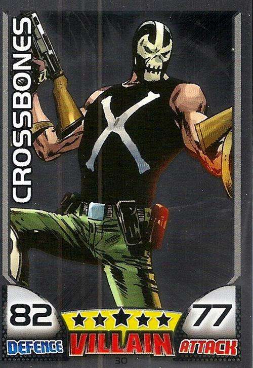 CROSSBONES - TOPPS HERO ATTAX 2011 - MARVEL UNIVERSE -  "FOIL" TRADING CARD 30
