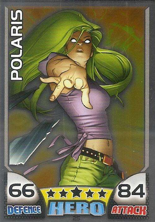 POLARIS - TOPPS HERO ATTAX 2011 - MARVEL UNIVERSE - "FOIL" TRADING CARD 25