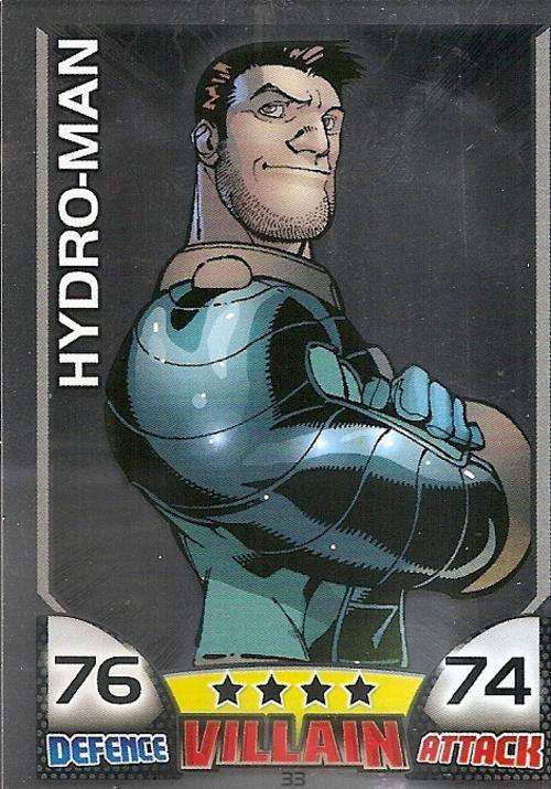 TOPPS HERO ATTAX - MARVEL UNIVERSE - HYDRO MAN "FOIL" CARD 33