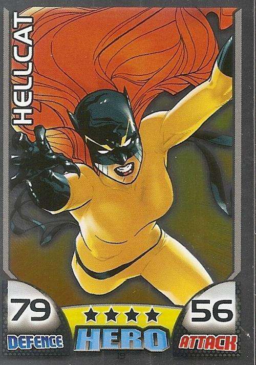 TOPPS HERO ATTAX - MARVEL UNIVERSE - HELLCAT "FOIL" CARD 19