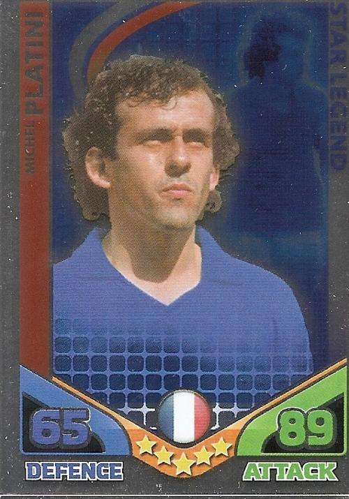 MATCH ATTAX WORLD CUP LEGENDS 2010 - MICHEL PLATINNI `STAR PLAYER` LEGEND CARD