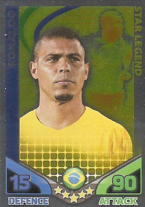 MATCH ATTAX WORLD CUP LEGENDS 2010 - RONALDO `STAR PLAYER` LEGEND CARD
