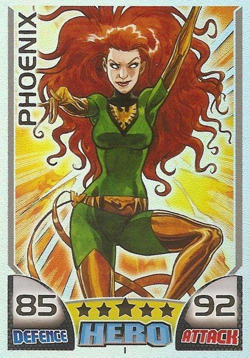TOPPS HERO ATTAX - MARVEL UNIVERSE 2011 - PHOENIX `RAINBOW FOIL` CARD 1