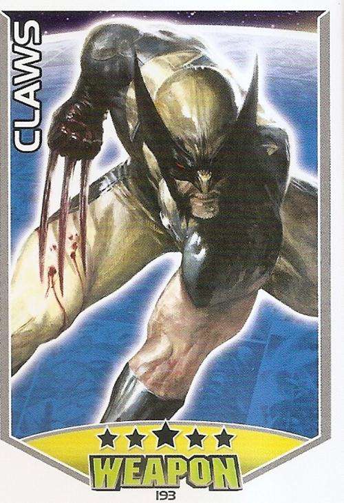 HERO ATTAX 2011 - MARVEL UNIVERSE - WEAPON CARD 193
