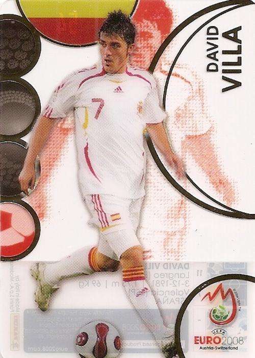 DAVID VILLA "GOLD ULTRA" CARD - EURO 2008 - PANINI PREMIUM COLLECTION