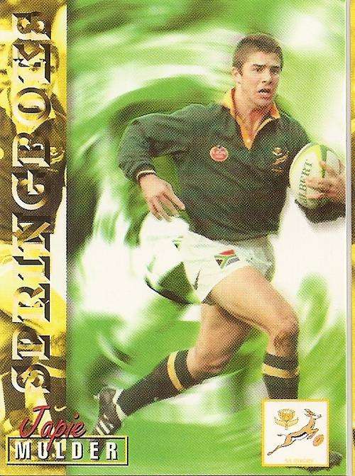 RUGBY 1997 COLLECTION by PANINI - JAPIE MULDER "SPRINGBOKS" BASE CARD 11