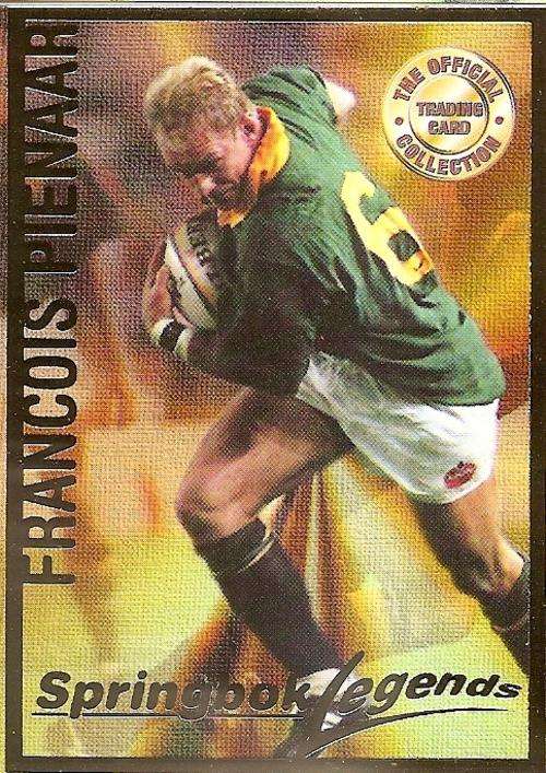 FRANCOIS PIENAAR - RUGBY 1997 COLLECTION by PANINI - GOLD FOIL `LEGEND` TRADING CARD 109