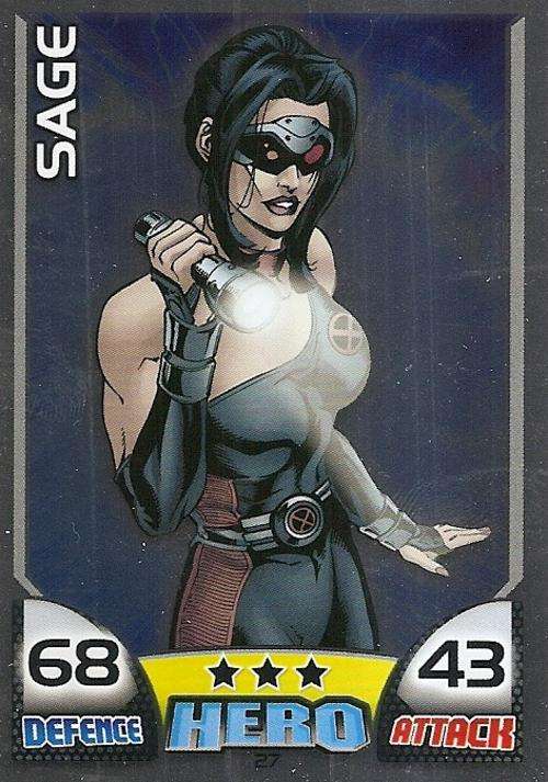 TOPPS HERO ATTAX - MARVEL UNIVERSE - SAGE "FOIL" CARD 27
