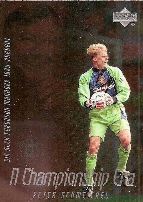 PETER SCHMEICHEL - RARE `A CHAMPIONSHIP ERA` GOLD INSERT CE7 - UPPER DECK MANCHESTER UNITED 2003