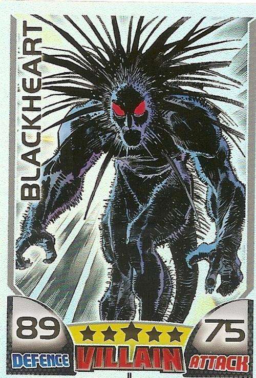 TOPPS HERO ATTAX - MARVEL UNIVERSE - BLACKHEART "RAINBOW FOIL" CARD 11