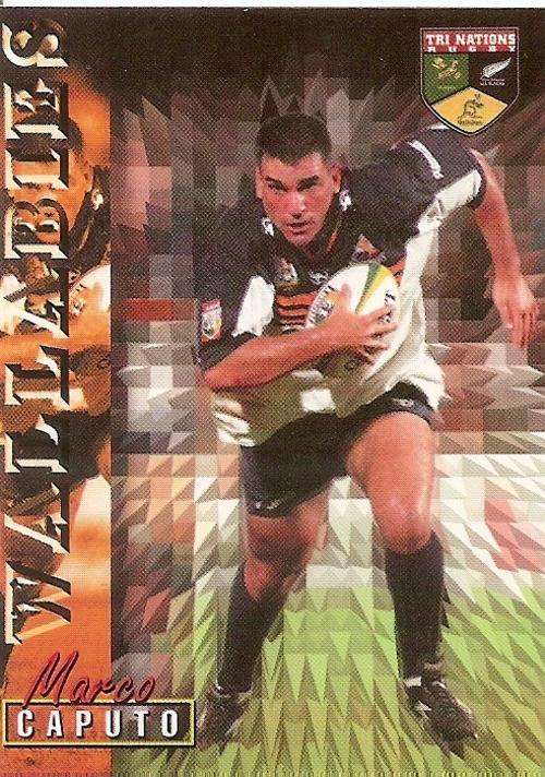 RUGBY 1997 COLLECTION by PANINI - MARCO CAPUTO "WALLABIES" BASE CARD 54