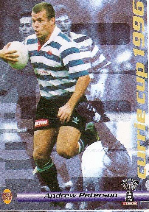 ANDREW PATERSON - SPORTS DECK 1996 -  WP "CURRIE CUP 1996" CARD 44